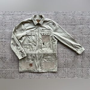 Ralph Lauren 1990 Safari Outfitters Khaki Bush Jacket Mesh Lined Women M Vintage